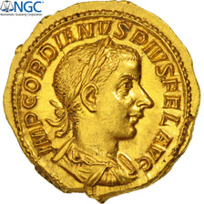 Moneta, Gordian III, Aureus, Rome, gradacja, NGC, MS 5/4, MS(65-70), Złoto