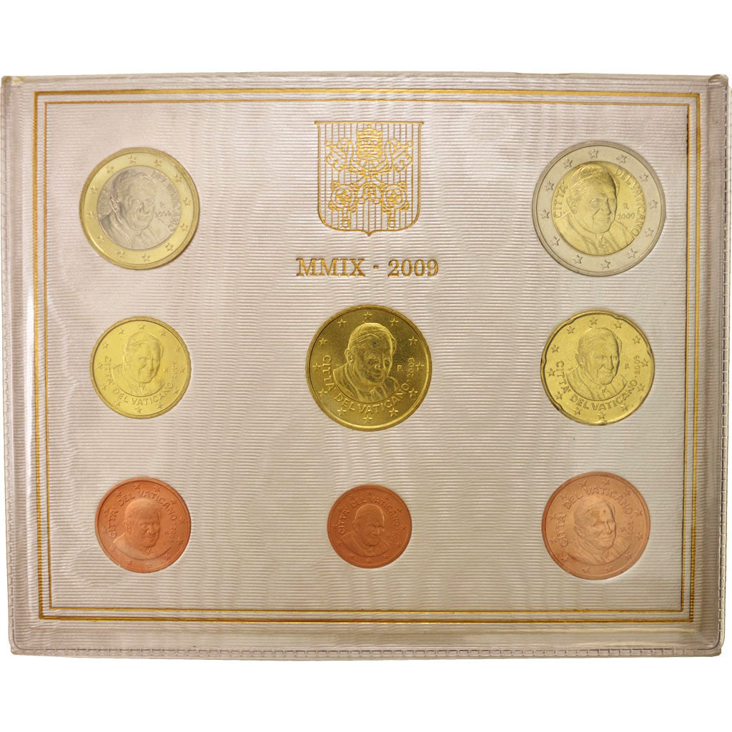 Vatican, 1 Cent to 2 Euro, 2009, BU Set, MS(65-70)