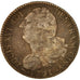 France, Louis XVI, 2 sols françois, 1791, Paris, F(12-15), Bronze, KM:603.1