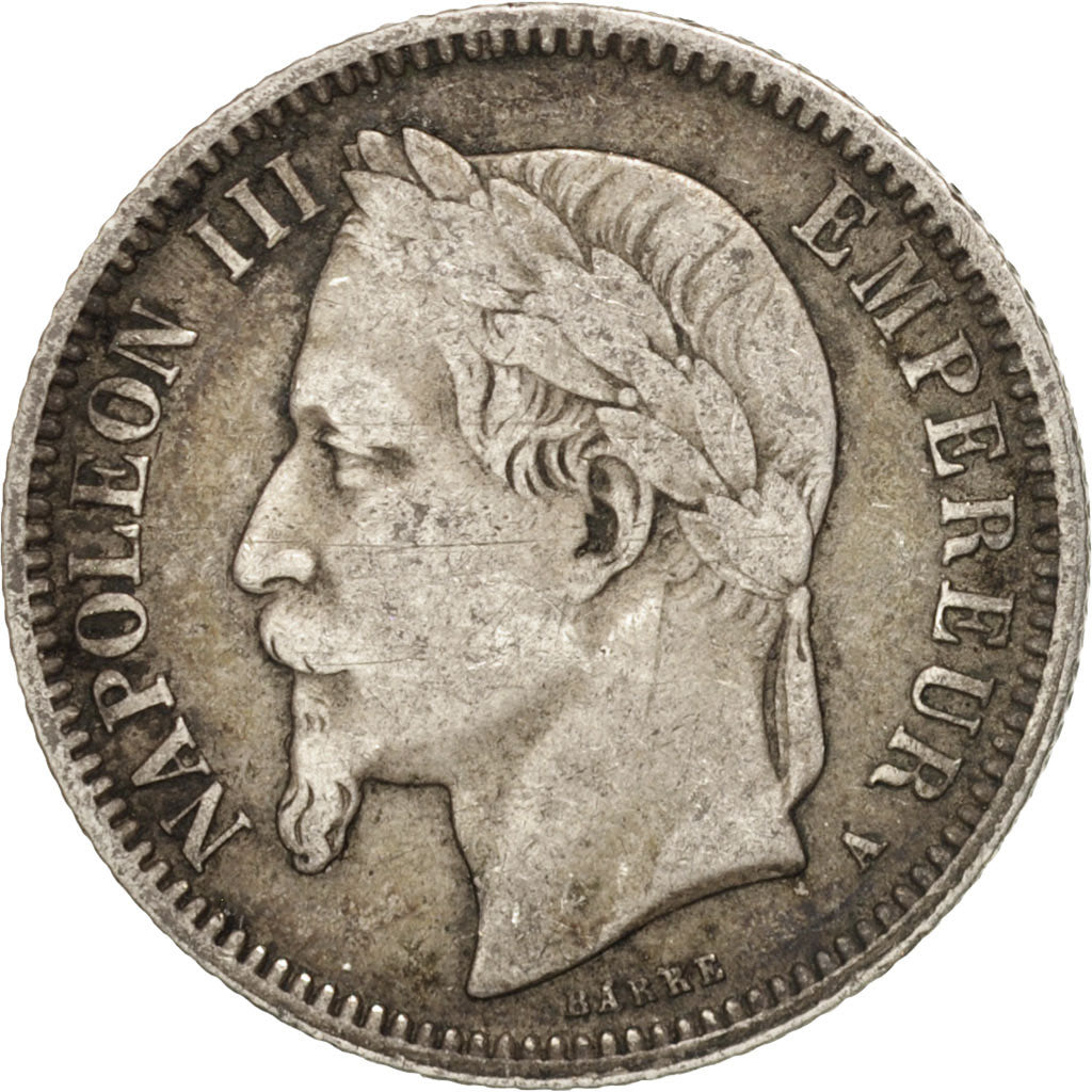 France, Napoleon III, Franc, 1866, Paris, TB, Argent, Gadoury:463