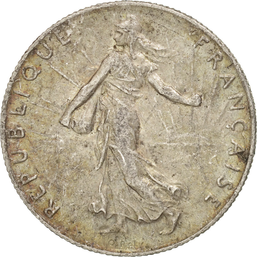 France, Semeuse, 50 Centimes, 1916, Paris, TTB+, Argent, KM:854, Gadoury:420