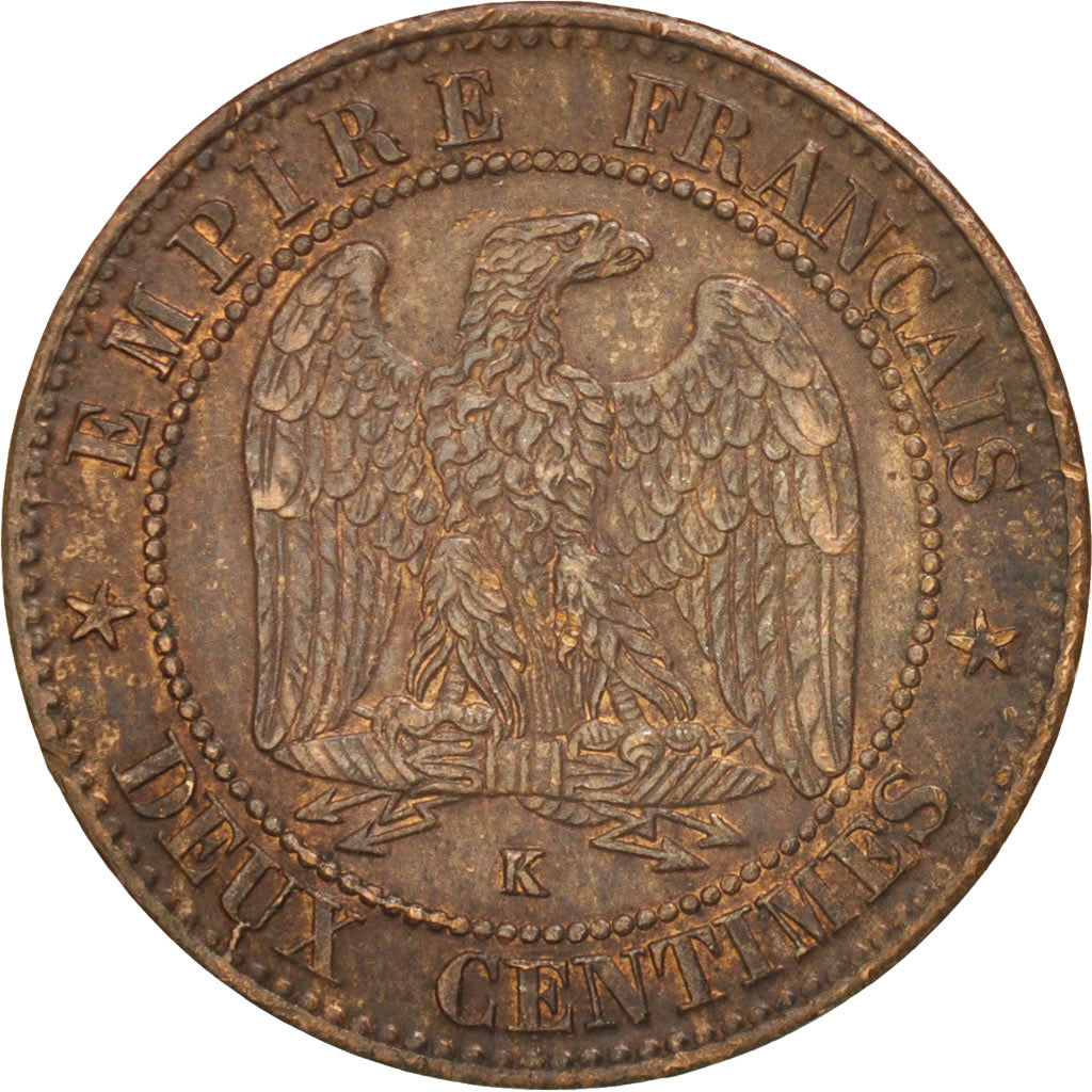 Coin, France, Napoleon III, Napoléon III, 2 Centimes, 1862, Bordeaux