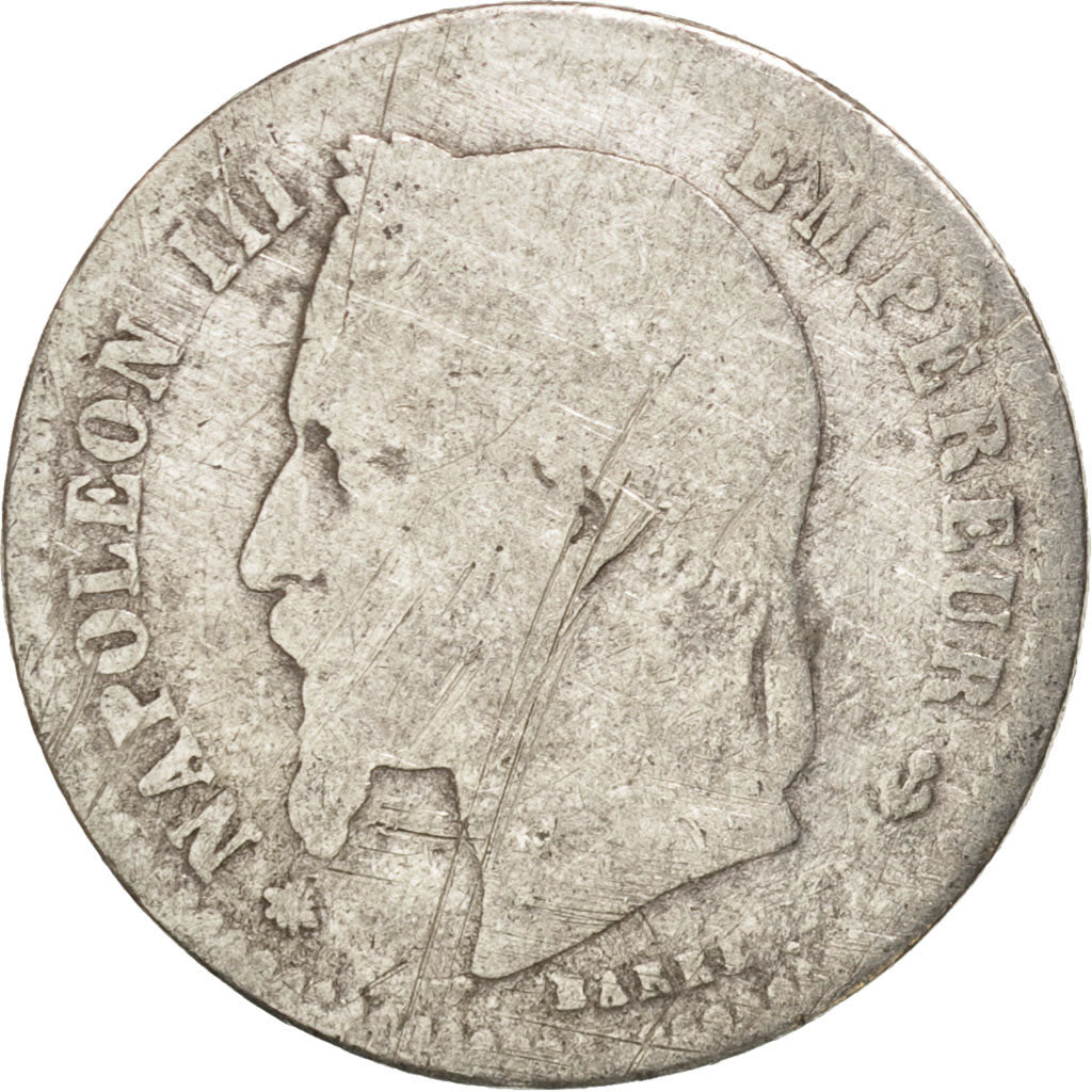 Francia, Napoleon III, Napoléon III, 50 Centimes, 1864, Paris, B, Argento, K...