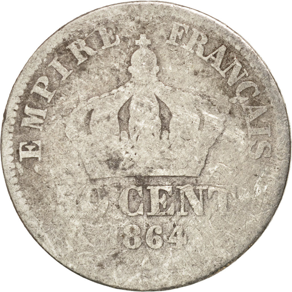 Francia, Napoleon III, Napoléon III, 50 Centimes, 1864, Paris, B, Argento, K...