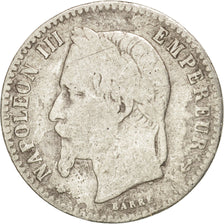 France, Napoleon III, 50 Centimes, 1866, Paris, F(12-15), Silver, KM:814.1