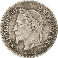 Francia, Napoleon III, Napoléon III, 20 Centimes, 1866, Paris, MB, Argento,...