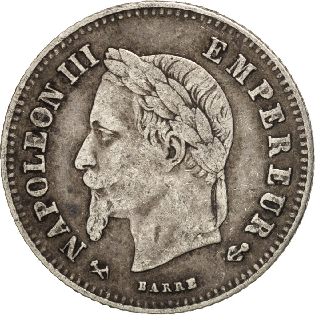 Coin, France, Napoleon III, Napoléon III, 20 Centimes, 1866, Bordeaux