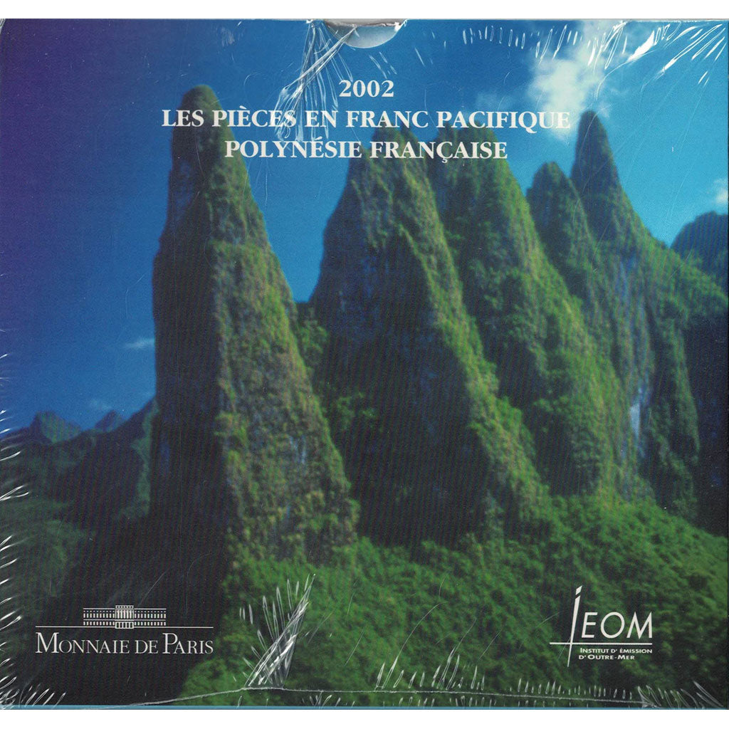 French Polynesia, Set Brilliant Uncirculated, 2002, 1 to 100 Francs, MS(65-70)