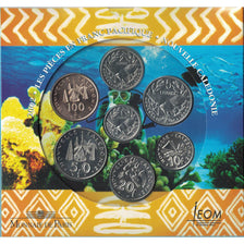 New Caledonia, Set Brilliant Uncirculated, 2002, 1 to 100 Francs, MS(65-70)