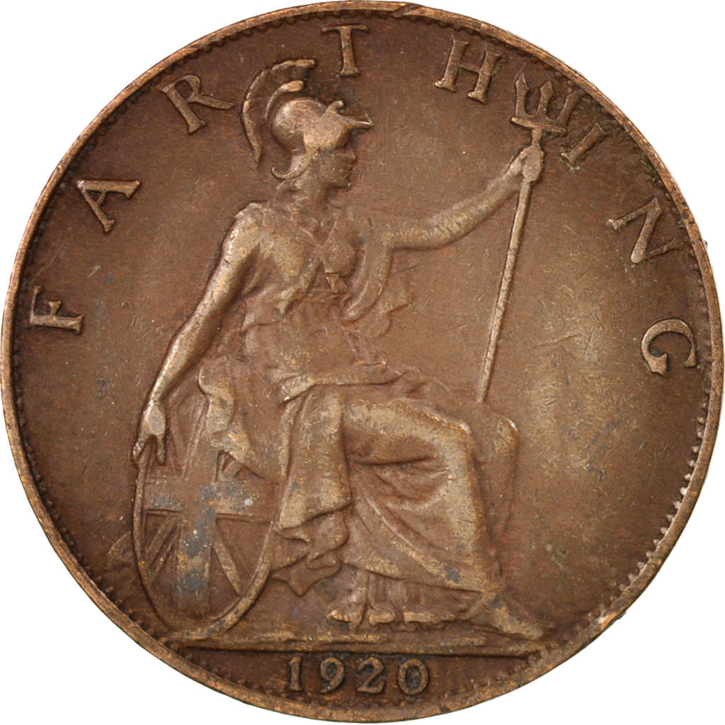 Coin, Great Britain, George V, Farthing, 1920, EF(40-45), Bronze, KM:808.2