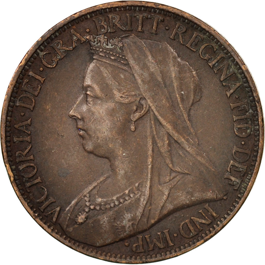 Great Britain, Victoria, Farthing, 1901, AU(50-53), Bronze, KM:788.2