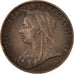 Great Britain, Victoria, Farthing, 1901, AU(50-53), Bronze, KM:788.2