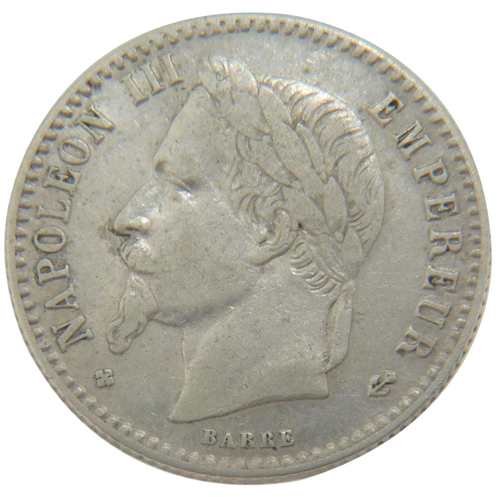 FRANCE, Napoléon III, 50 Centimes, 1866, Strasbourg, EF(40-45), Silver, 18, G...