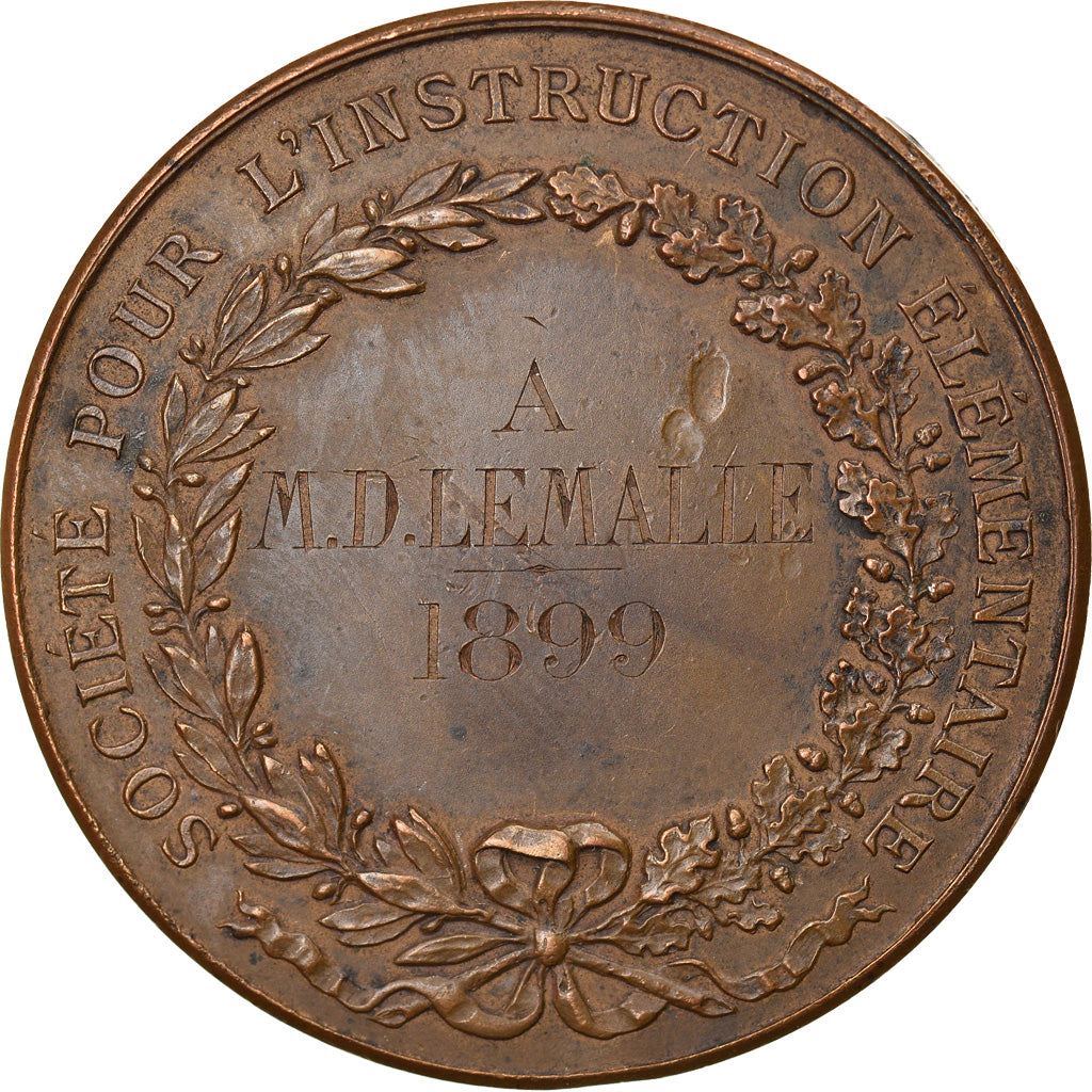France, Medal, Société pour l'Instruction Elémentaire, 1899, Domard
