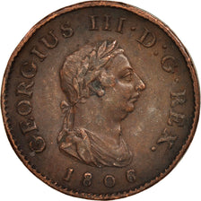 Coin, Great Britain, George III, Farthing, 1806, EF(40-45), Copper, KM:661