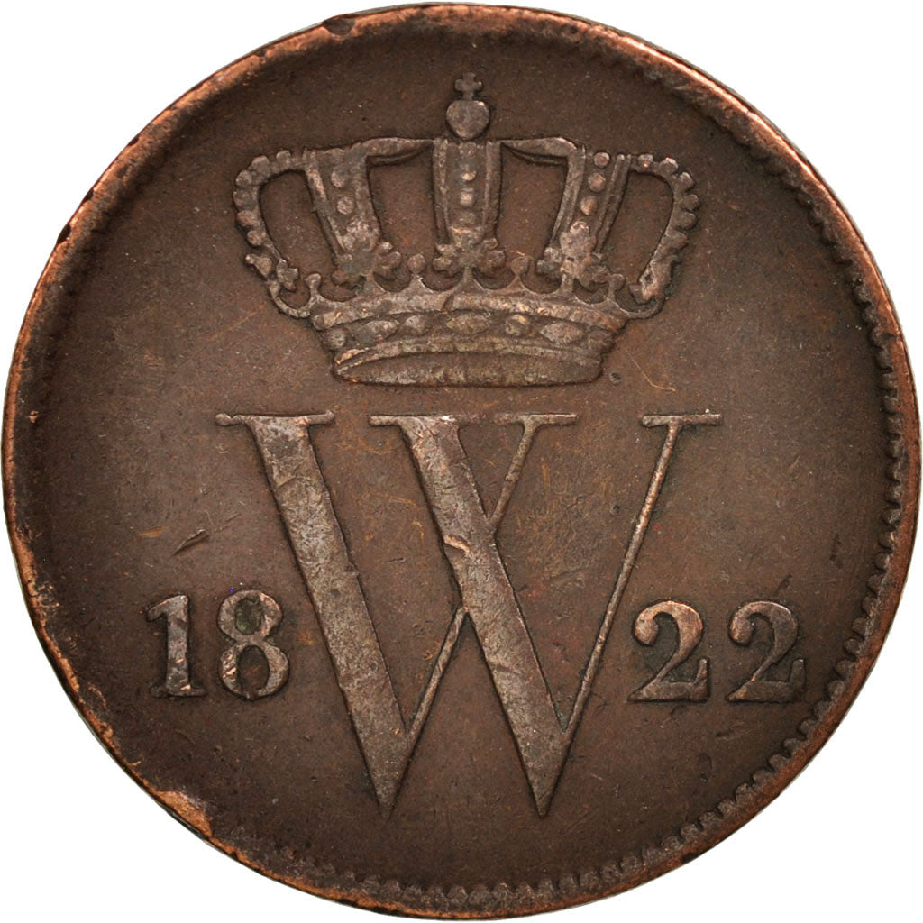 Netherlands, William I, Cent, 1822, VF(20-25), Copper, KM:47