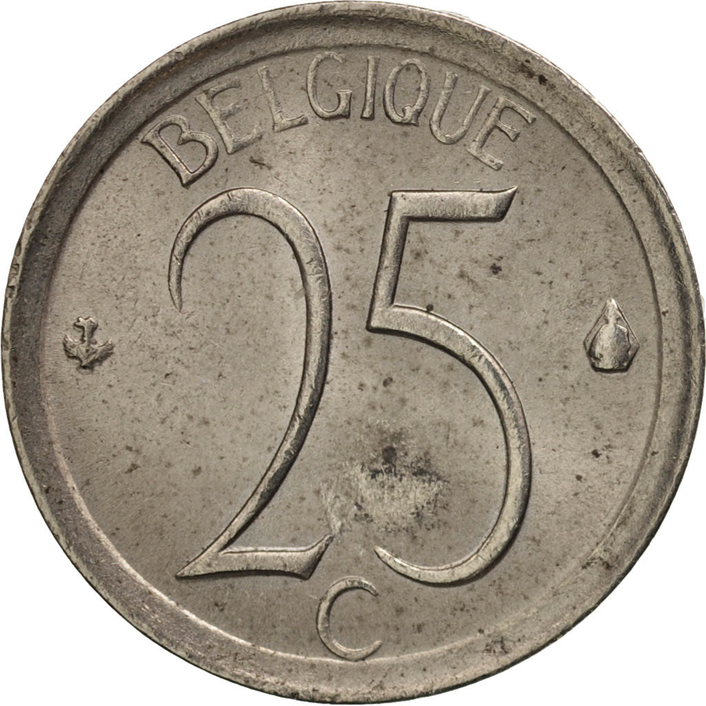 Coin, Belgium, 25 Centimes, 1974, Brussels, AU(55-58), Copper-nickel, KM:153.1