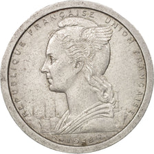 Moneda, Madagascar, Franc, 1948, Paris, MBC+, Aluminio, KM:3
