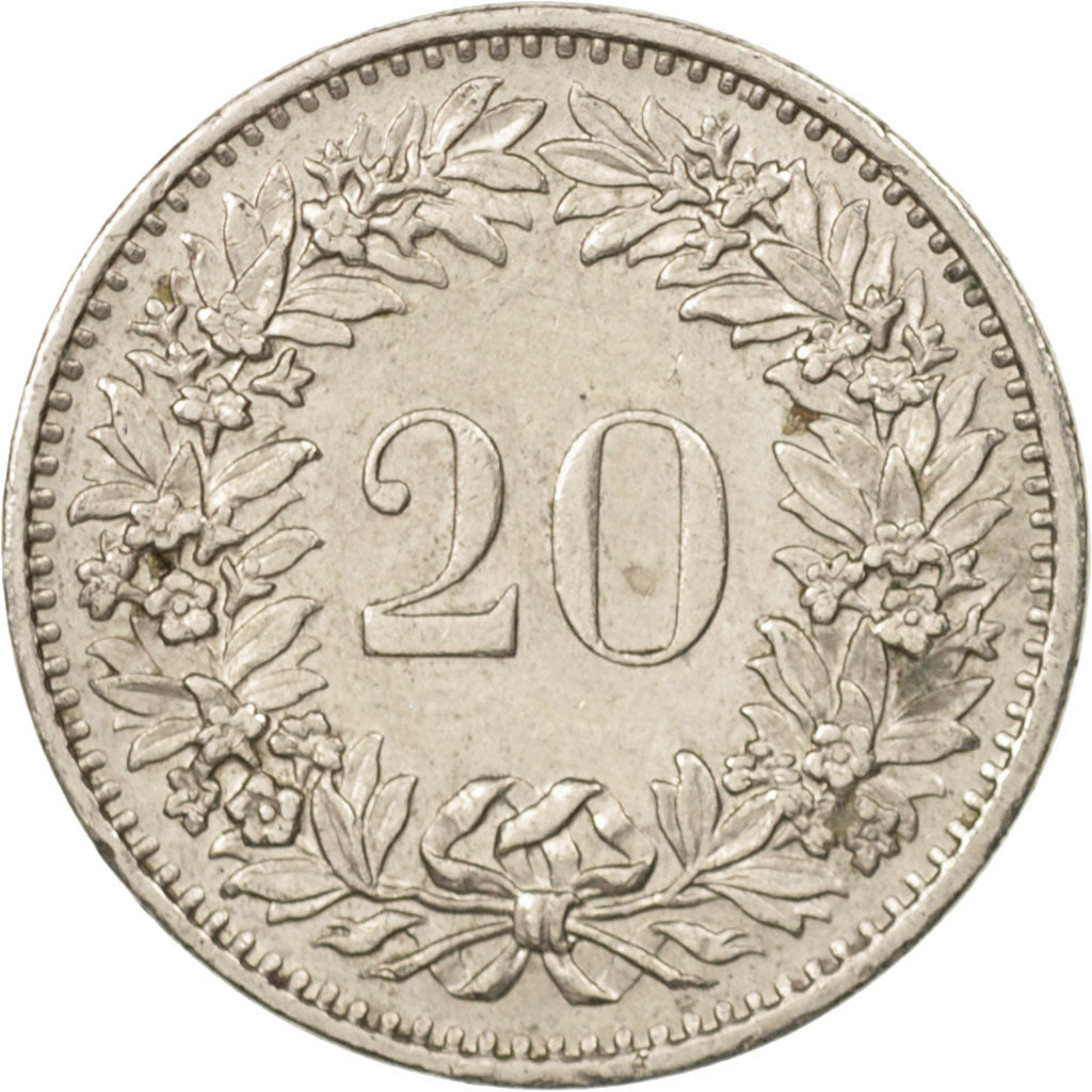 Moneta, Svizzera, 20 Rappen, 1970, Bern, SPL-, Rame-nichel, KM:29a