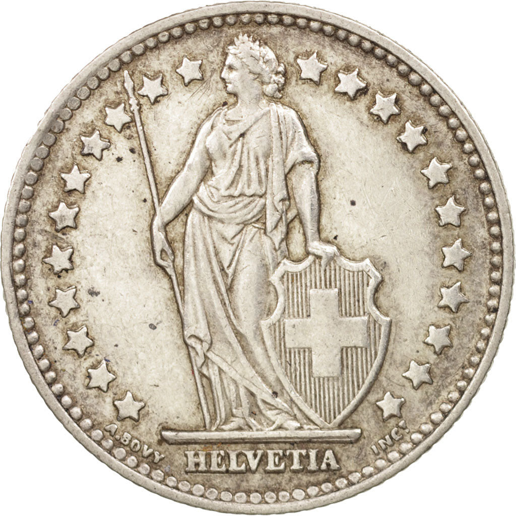Coin, Switzerland, Franc, 1952, Bern, AU(55-58), Silver, KM:24