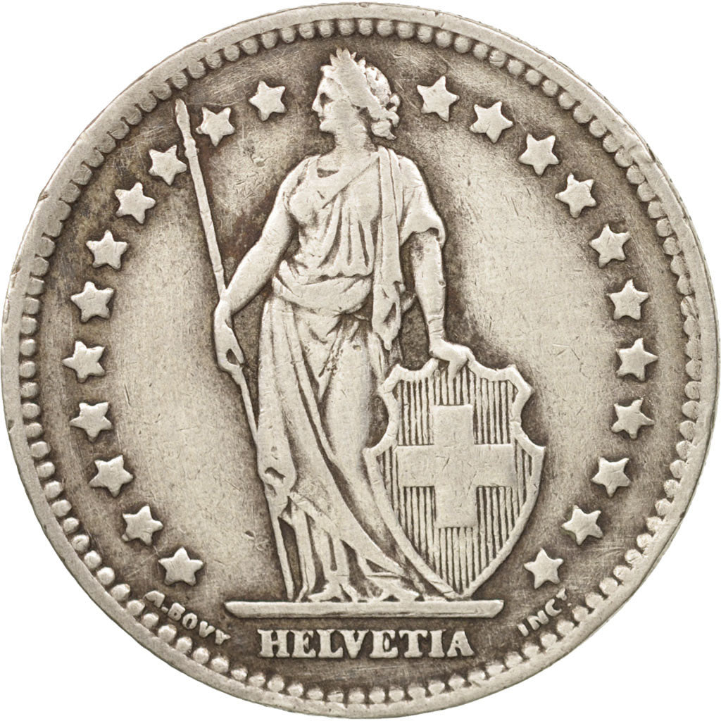 Coin, Switzerland, Franc, 1943, Bern, EF(40-45), Silver, KM:24