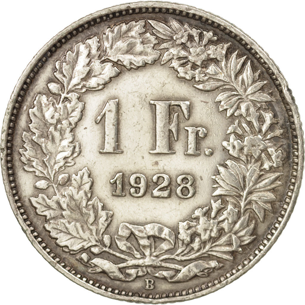 Coin, Switzerland, Franc, 1928, Bern, EF(40-45), Silver, KM:24
