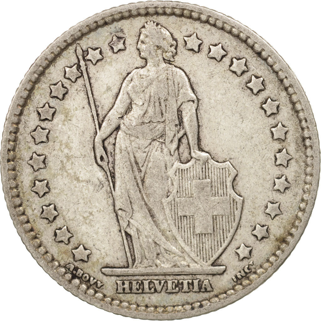 Coin, Switzerland, Franc, 1909, Bern, EF(40-45), Silver, KM:24