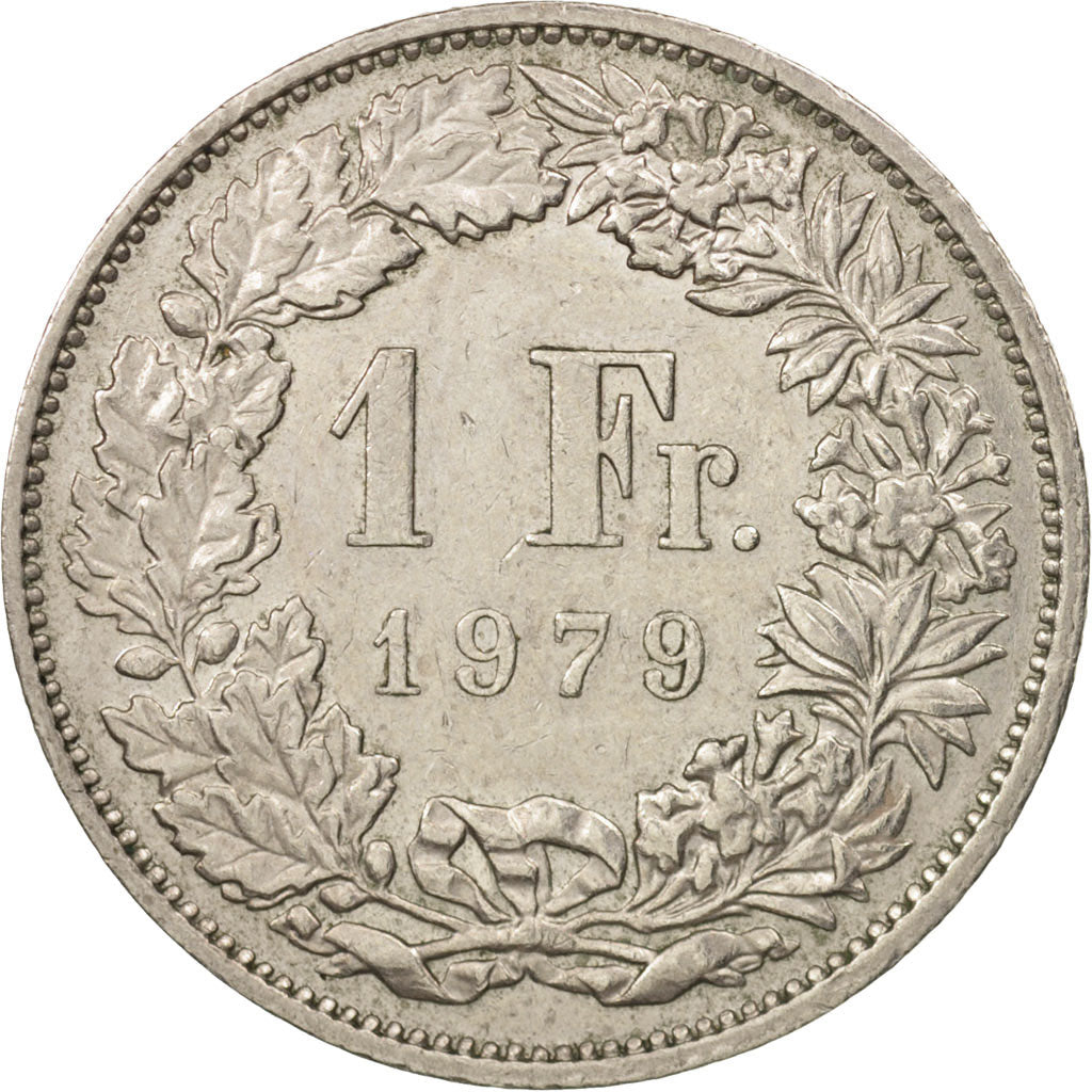 Coin, Switzerland, Franc, 1979, Bern, AU(55-58), Copper-nickel, KM:24a.1