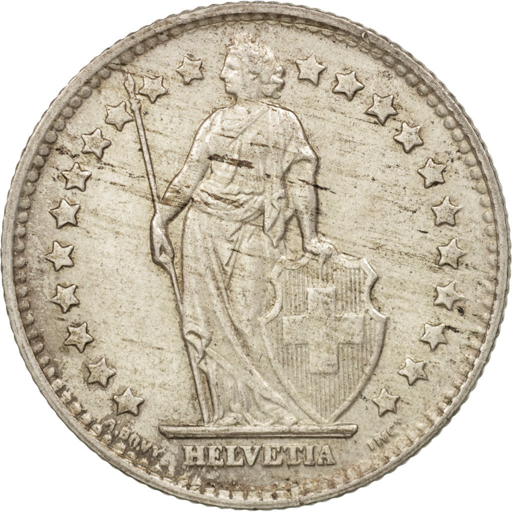 Coin, Switzerland, Franc, 1959, Bern, AU(55-58), Silver, KM:24