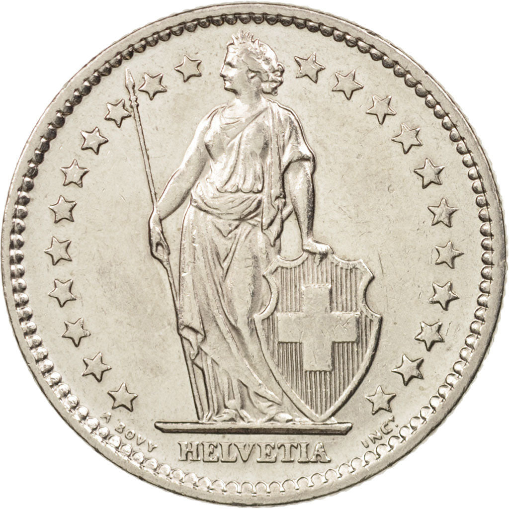 Switzerland, 2 Francs, 1982, Bern, MS(60-62), Copper-nickel, KM:21a.2