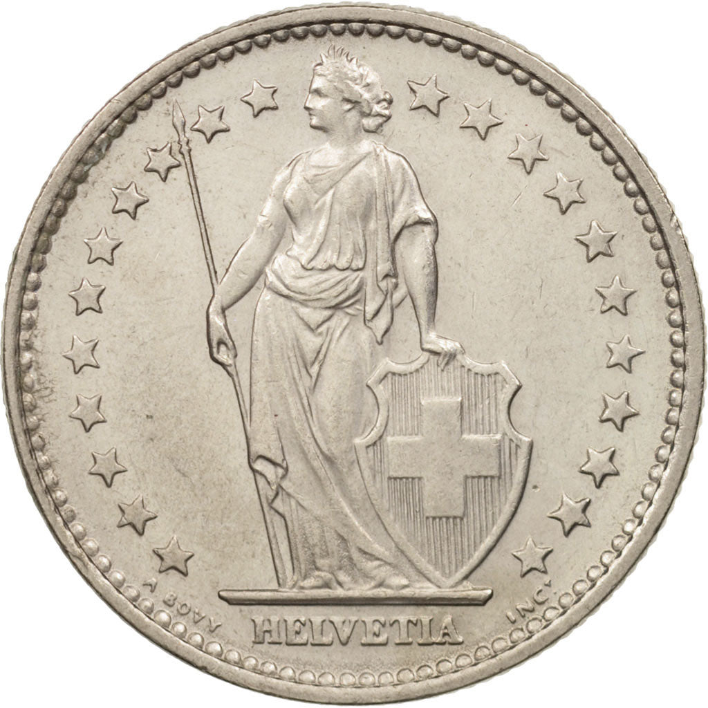 Coin, Switzerland, 2 Francs, 1969, Bern, MS(63), Copper-nickel, KM:21a.1
