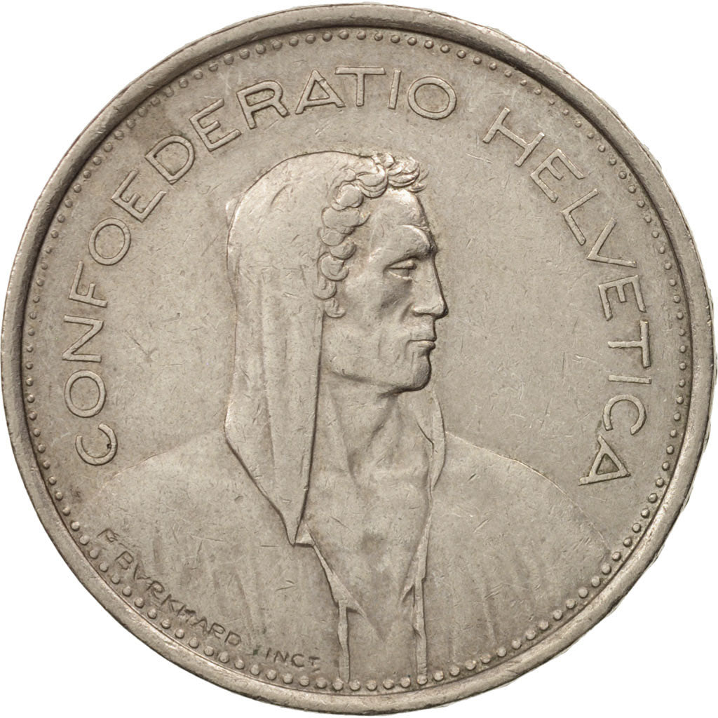 Switzerland, 5 Francs, 1973, Bern, AU(50-53), Copper-nickel, KM:40a.1