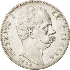 Coin, Italy, Umberto I, 5 Lire, 1879, Rome, EF(40-45), Silver, KM:20