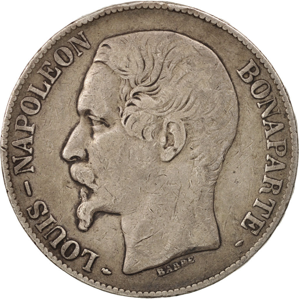 France, Napoléon III, 5 Francs, 1852, Paris, VF(20-25), Silver, KM:773.1