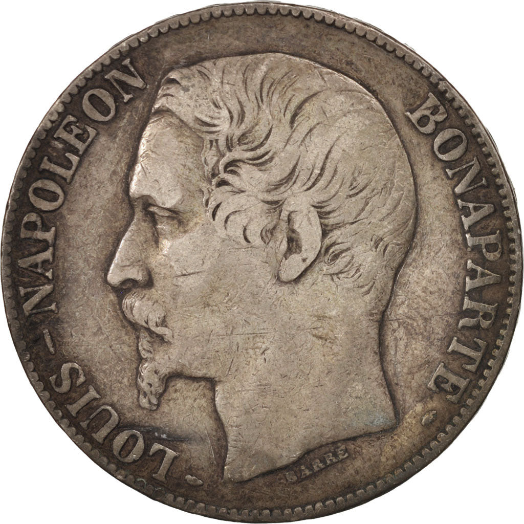 France, Napoléon III, 5 Francs, 1852, Paris, VF(20-25), Silver, KM:773.1