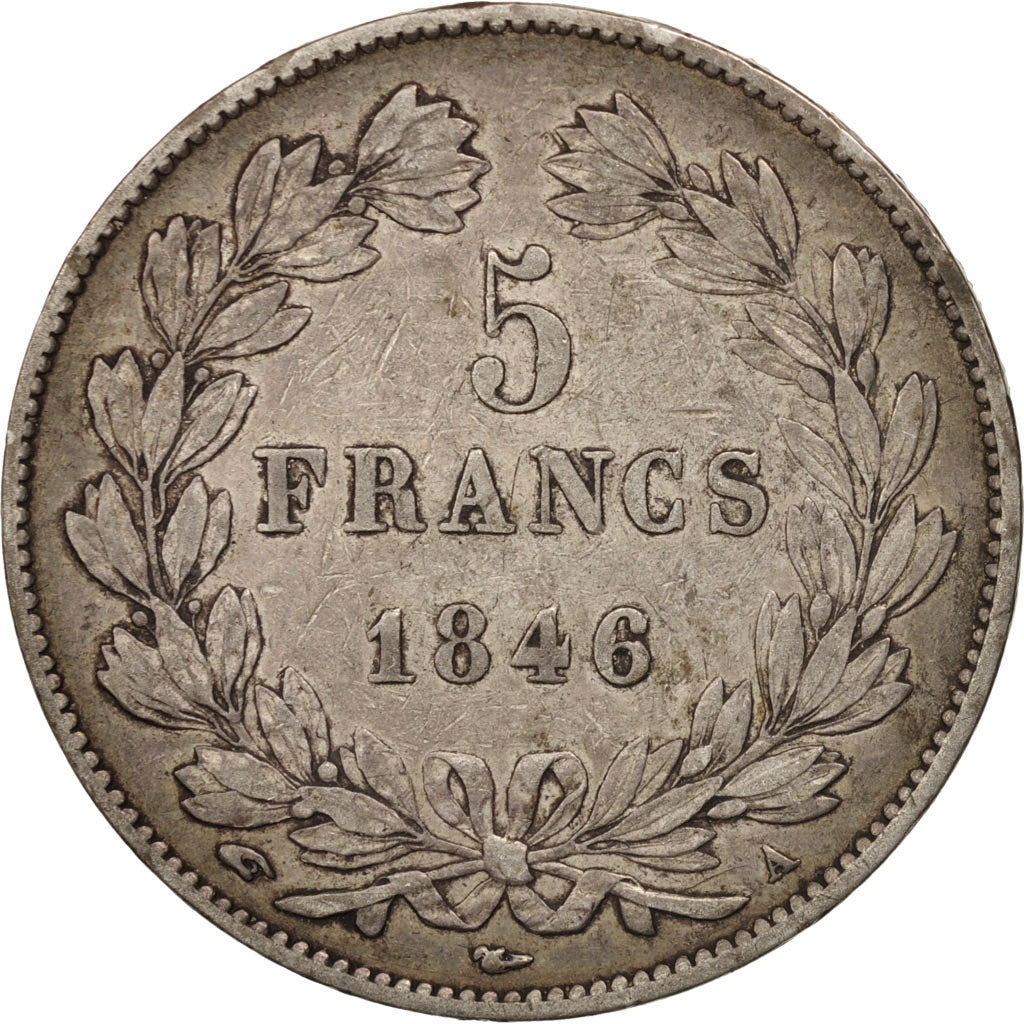 France, Louis-Philippe, 5 Francs, 1846, Paris, EF(40-45), Silver, KM:749.1