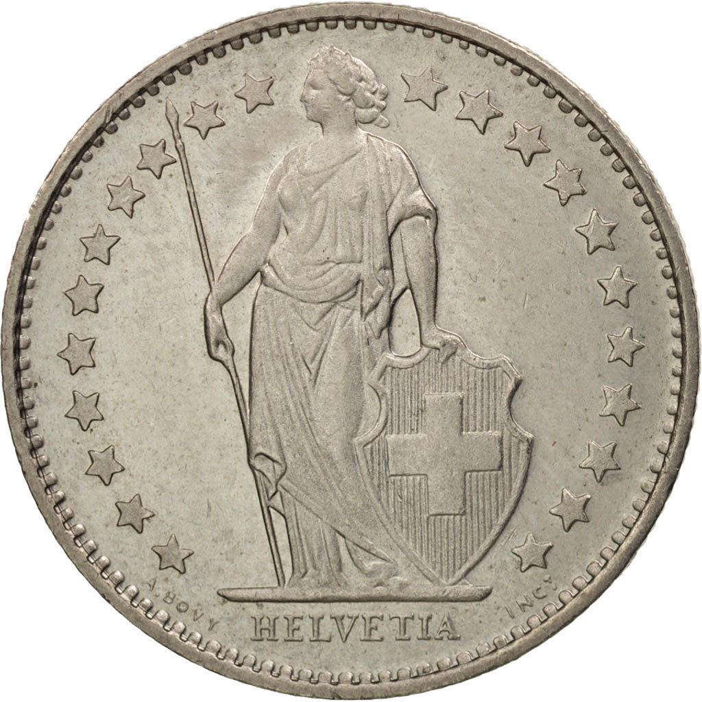 Coin, Switzerland, 1/2 Franc, 1980, Bern, MS(60-62), Copper-nickel, KM:23a.1