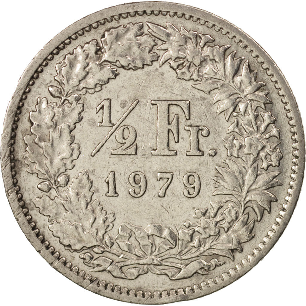 Coin, Switzerland, 1/2 Franc, 1978, Bern, EF(40-45), Copper-nickel, KM:23a.1