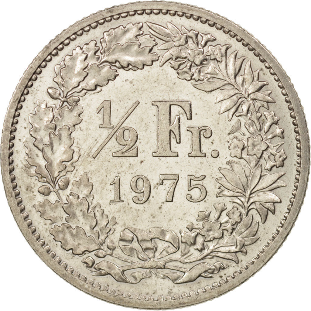 Monnaie, Suisse, 1/2 Franc, 1975, Bern, SUP+, Copper-nickel, KM:23a.1