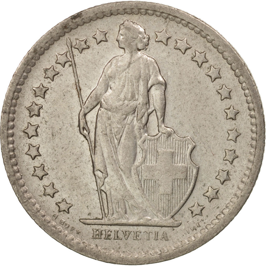 Coin, Switzerland, 1/2 Franc, 1969, Bern, AU(55-58), Copper-nickel, KM:23a.1