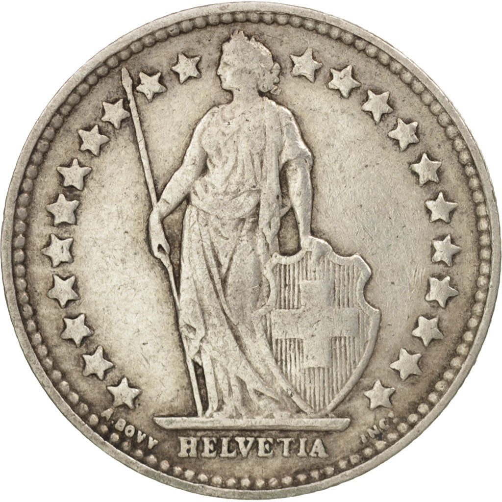 Coin, Switzerland, 1/2 Franc, 1908, Bern, VF(30-35), Silver, KM:23