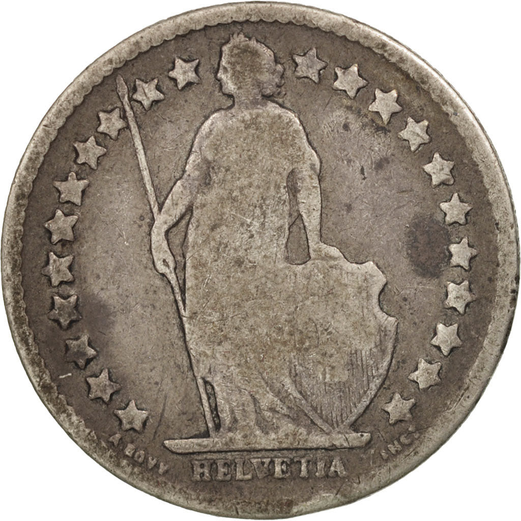Switzerland, 1/2 Franc, 1900, Bern, F(12-15), Silver, KM:23