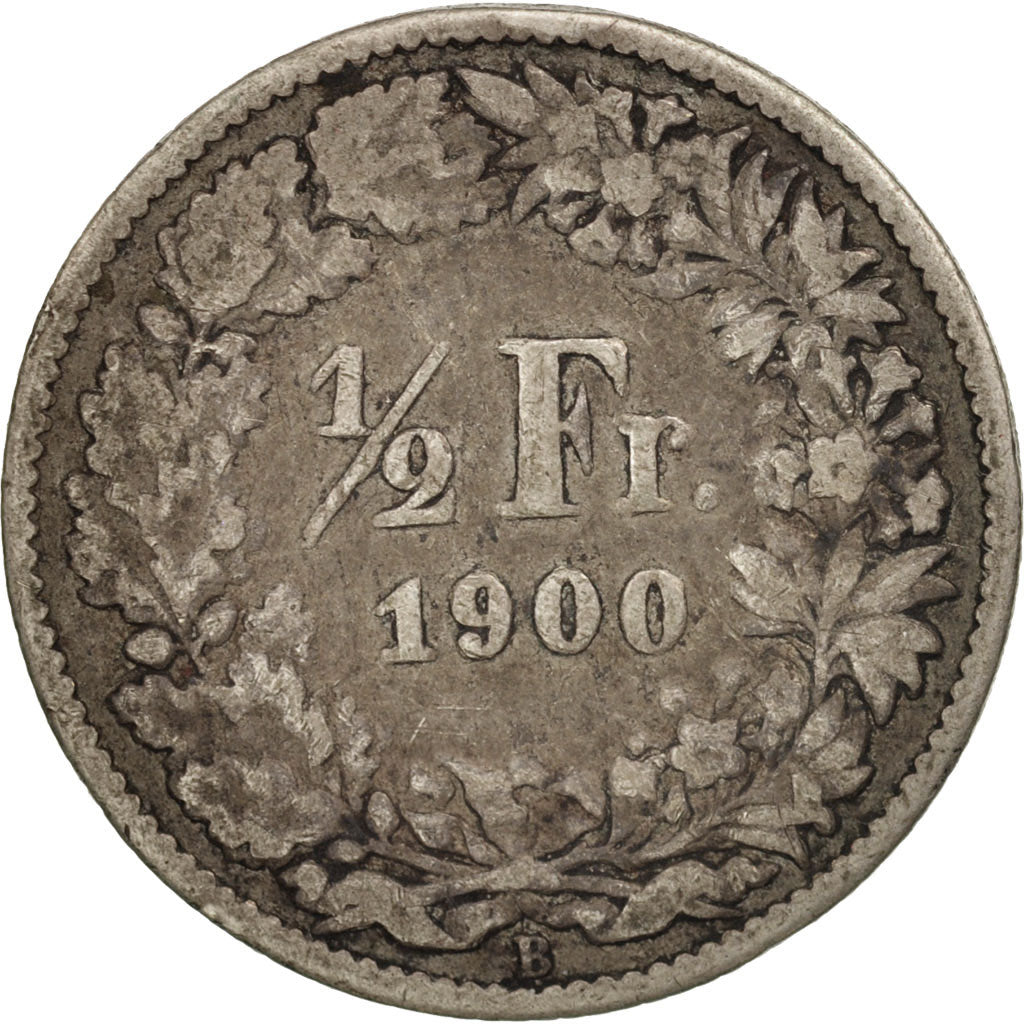 Switzerland, 1/2 Franc, 1900, Bern, F(12-15), Silver, KM:23
