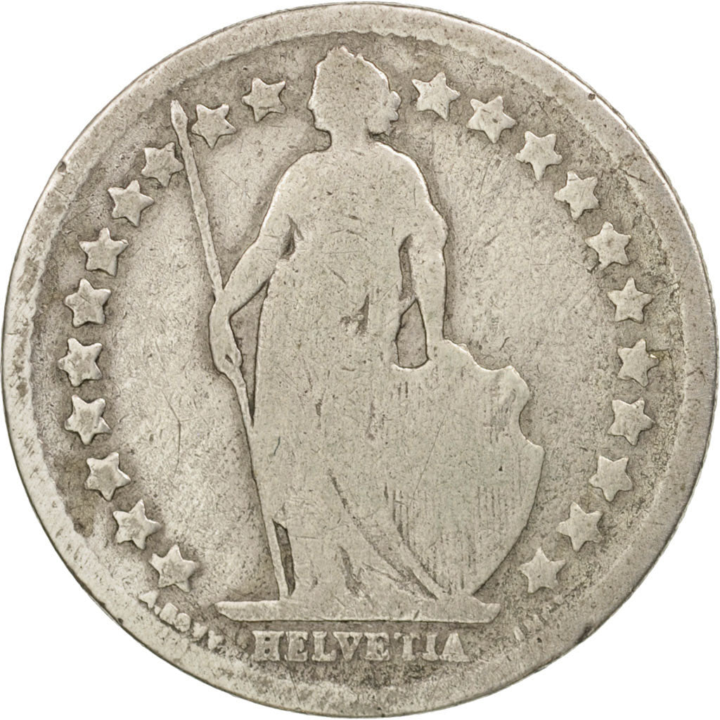 Switzerland, 1/2 Franc, 1899, Bern, VG(8-10), Silver, KM:23