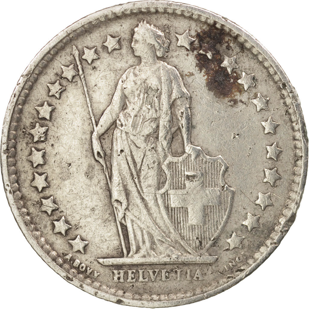 Switzerland, 1/2 Franc, 1898, Bern, VF(30-35), Silver, KM:23
