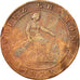 Moneda, España, Provisional Government, 10 Centimos, 1870, BC+, Cobre, KM:663