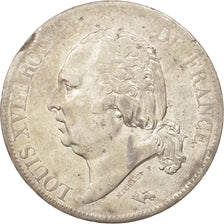 Münze, Frankreich, Louis XVIII, Louis XVIII, 5 Francs, 1816, Rouen, SS, Silber