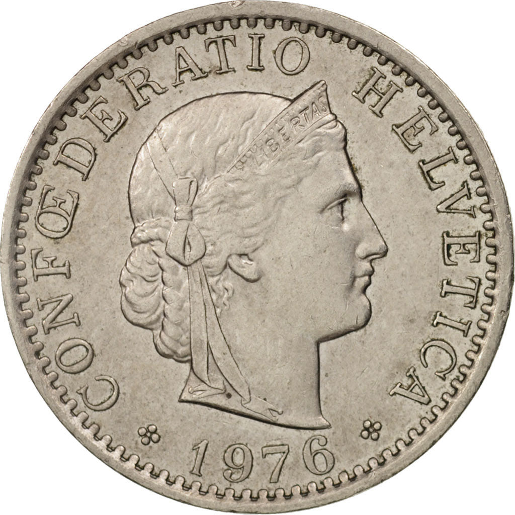 Moneta, Svizzera, 20 Rappen, 1976, Bern, SPL, Rame-nichel, KM:29a