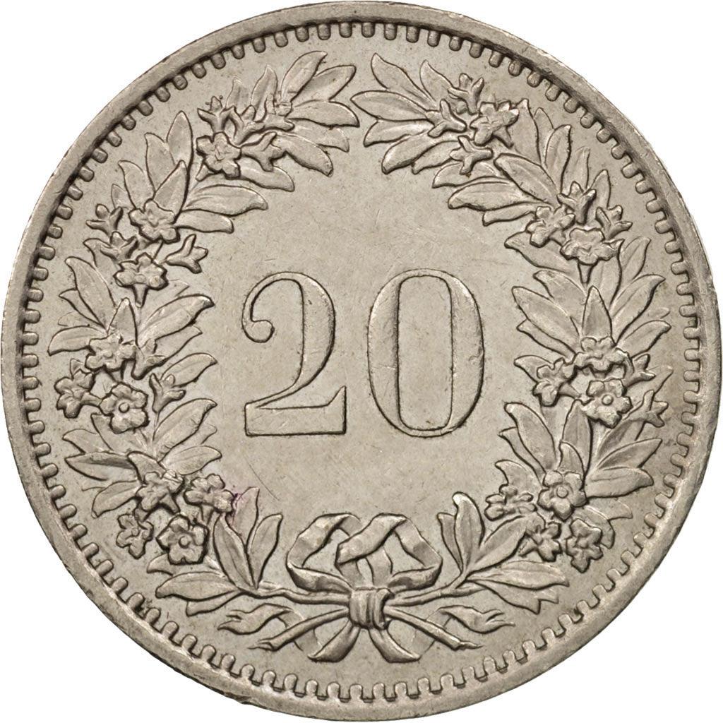 Moneta, Svizzera, 20 Rappen, 1976, Bern, SPL, Rame-nichel, KM:29a