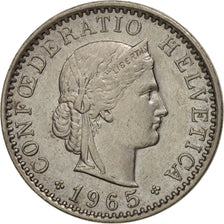 Coin, Switzerland, 20 Rappen, 1965, Bern, MS(60-62), Copper-nickel, KM:29a
